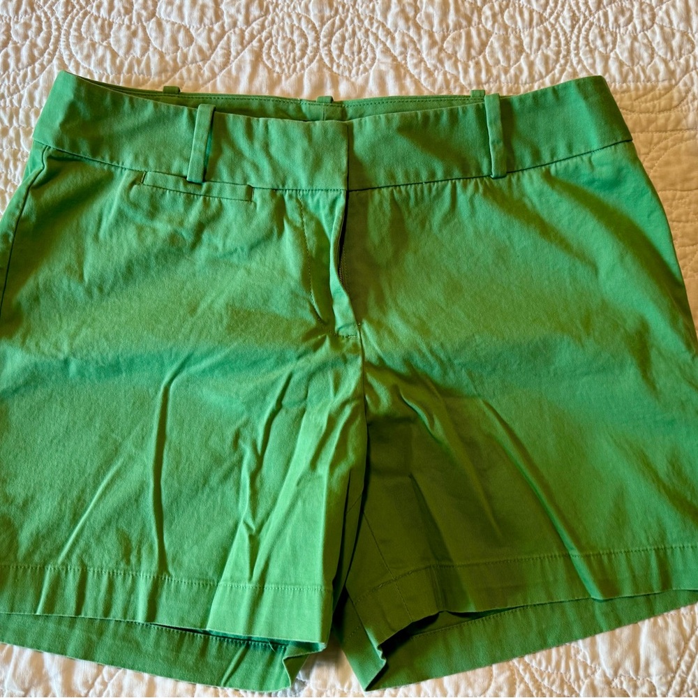Talbots Green Bermuda Shorts Tailored Cotton Blend